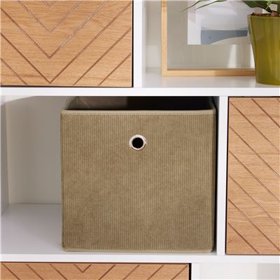 Cube de rangement en velours