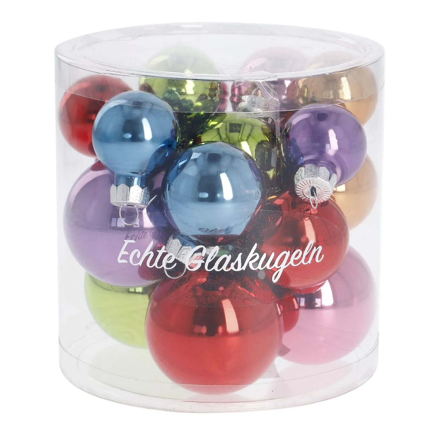 17er Weihnachtskugel Set Glaskugeln Mix, fancy