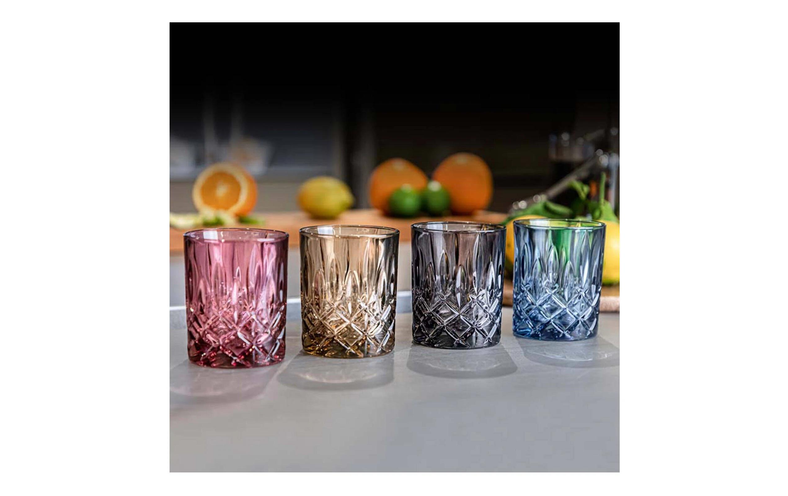 Whiskyglas NOBLESSE TUMBLER DA WHISKY, Rauchgrau, 2 StückSet mit zwei Kristall-Whiskygläsern in Rauchgrau