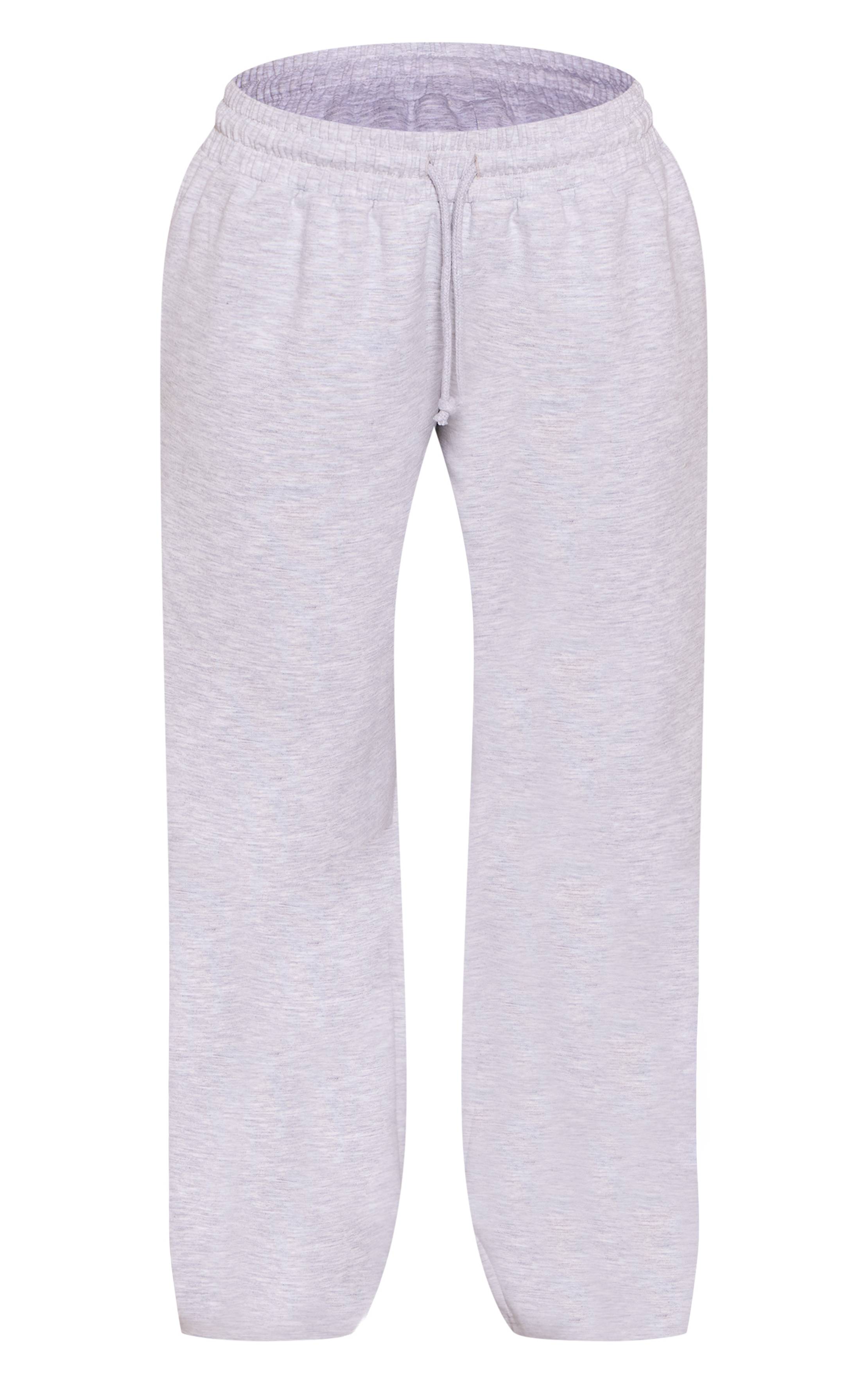 Gris Cendré Jogging Petite Taille Haute À Cordon Et Jambes Larges