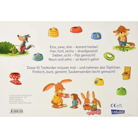 Carlsen Verlag 10 kleine Töpfchenpupser, Pappbilderbuch