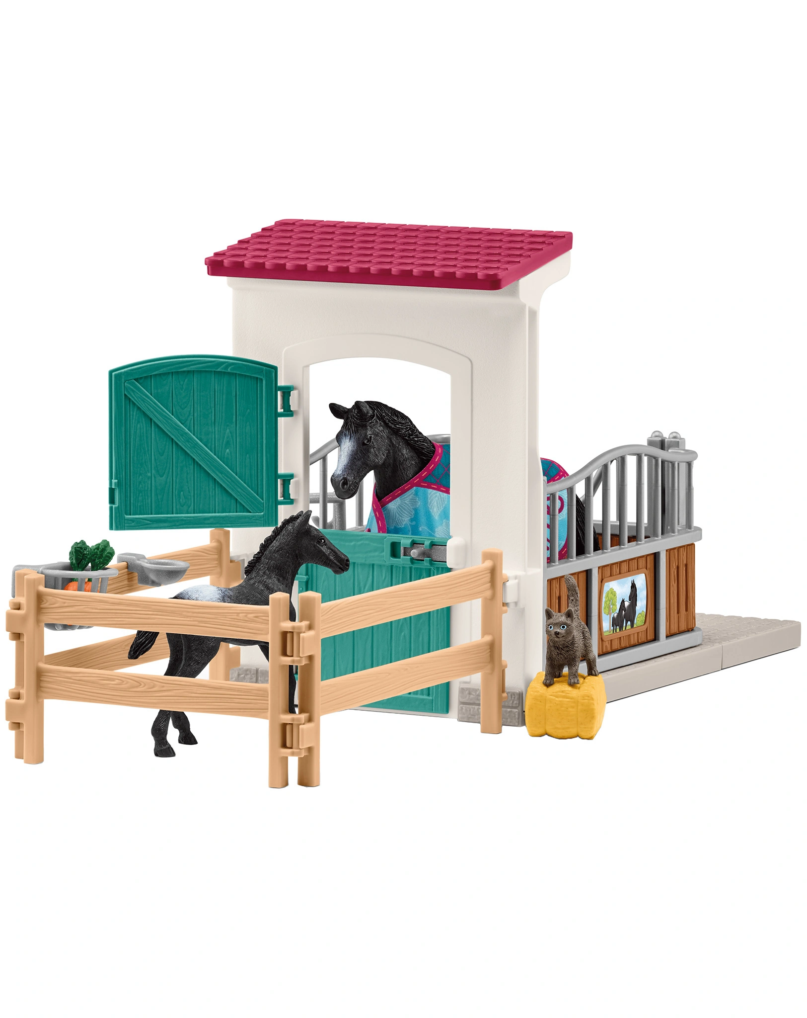 schleich® 42611 Horse Club - Pferdebox mit Stute und Fohlen