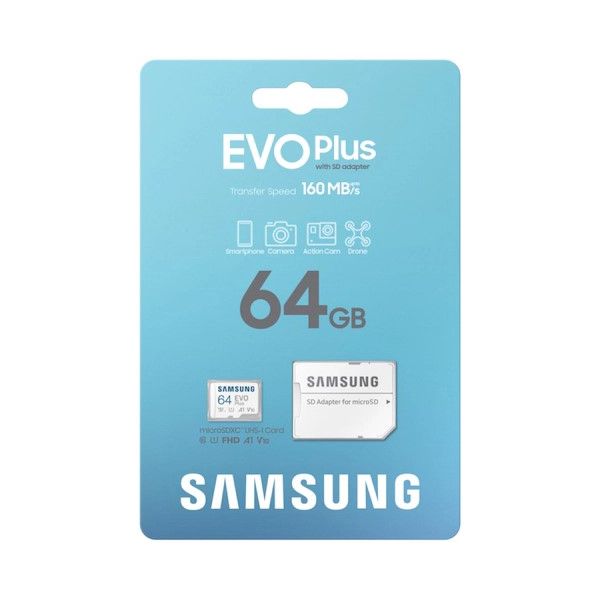 Samsung 64GB SDXC Evo Plus Class 10 U1   Adaptador - MB-MC64SA/EU