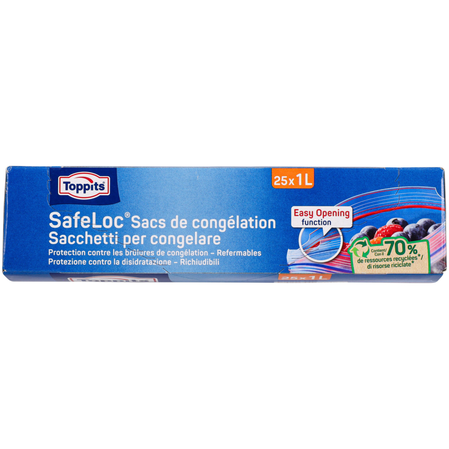 TOPPITS Doppelverschluss-Gefrierbeutel SafeLoc 25 x 1 l