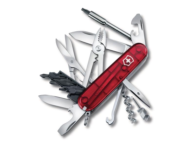 Victorinox Taschenmesser CyberTool rot, 32 Funktionen Schweizer Sackmesser Gravur auf Messerklinge