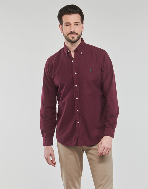 Polo Ralph Lauren - CHEMISE AJUSTEE SLIM FIT EN OXFORD LEGER Burdeo