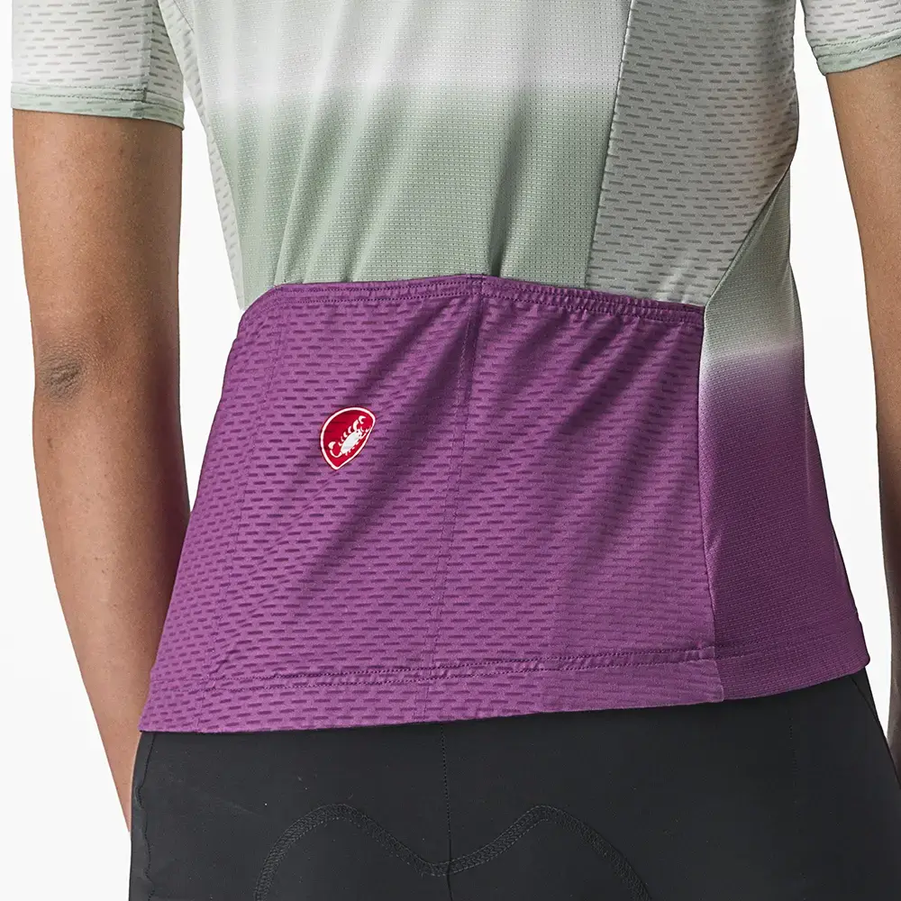 Castelli Dolce Fietsshirt Korte Mouwen Paars/Groen Dames