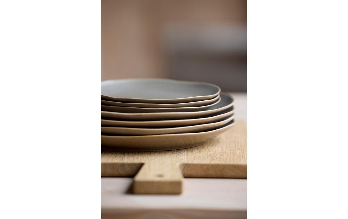 Frühstücks- & Dessertteller Shoku Ø 20 cm, 6 Stück, BraunEssteller-Set