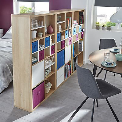 Étagère modulable 8 cubes effet chêne Mixxit