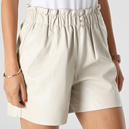 Short Enduit Femme Twix Beige
