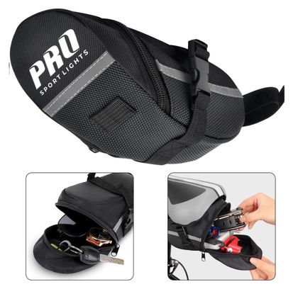 Sacoche de selle Pro Sport Lights 1 2 litre - Noir - VTT/Vélo de course