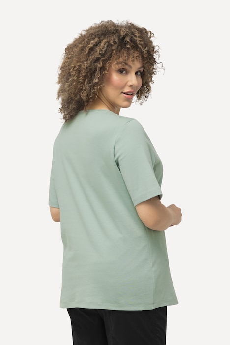 Shirt, doppellagige Vorderseite, Slim, Rundhals, Halbarm