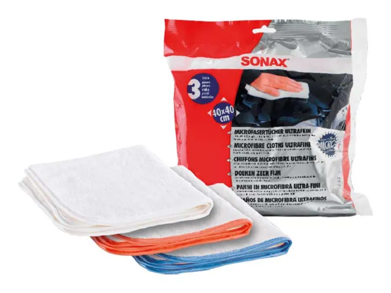 Sonax Mikrofiberklude (3 stk) 40x40cm