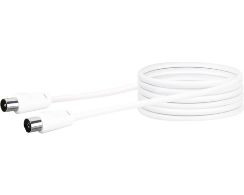 Antenne-aansluitkabel IEC-stekker/IEC-bus 5 m wit Schwaiger KVK250052