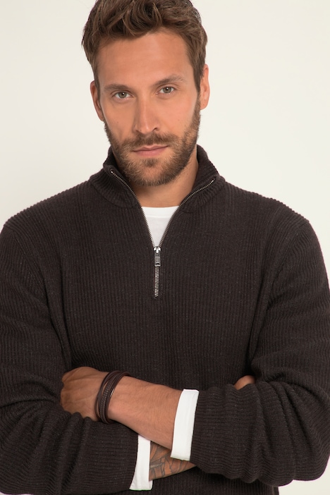 Stricktroyer, FLEXNAMIC®, Wollmix, Stehkragen, Zipper, bis 8 XL