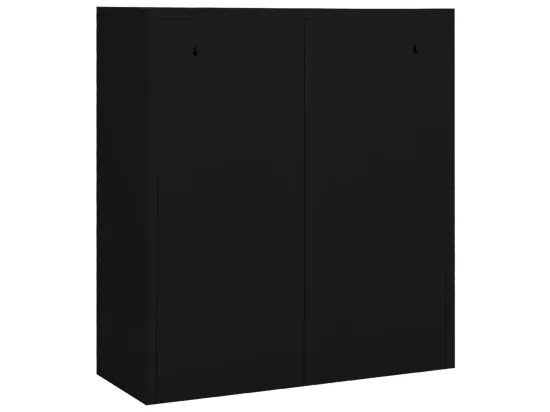 Armoire de bureau Noir 90x40x102 Acier 2