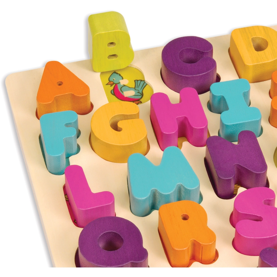 B.TOYS B. Alpha. B. tical - Buchstabenpuzzle aus Holz 26-teilig Mehrfarbig