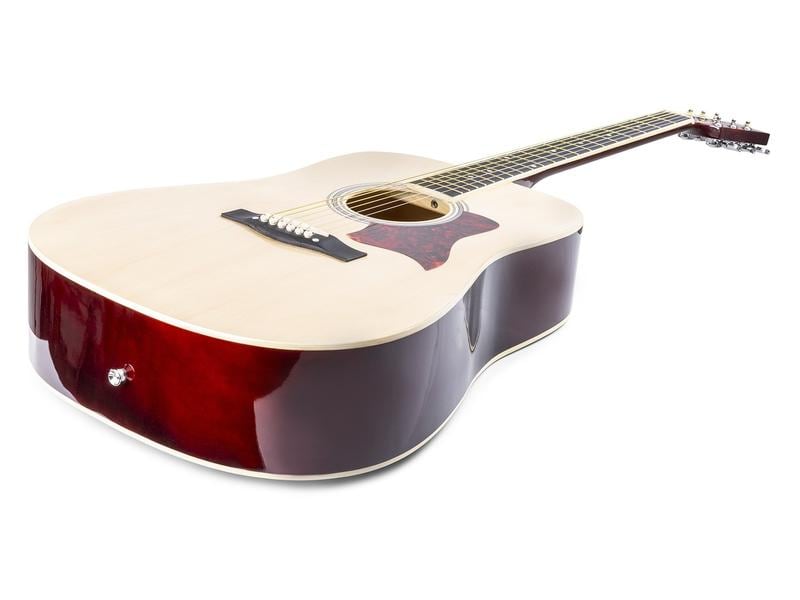 MAX Westerngitarre SoloJam Kit Natur Westerngitarre mit Zubehör