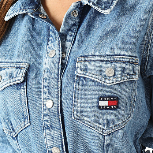 Robe Jean Manches Longues Femme 6716 Bleu Denim