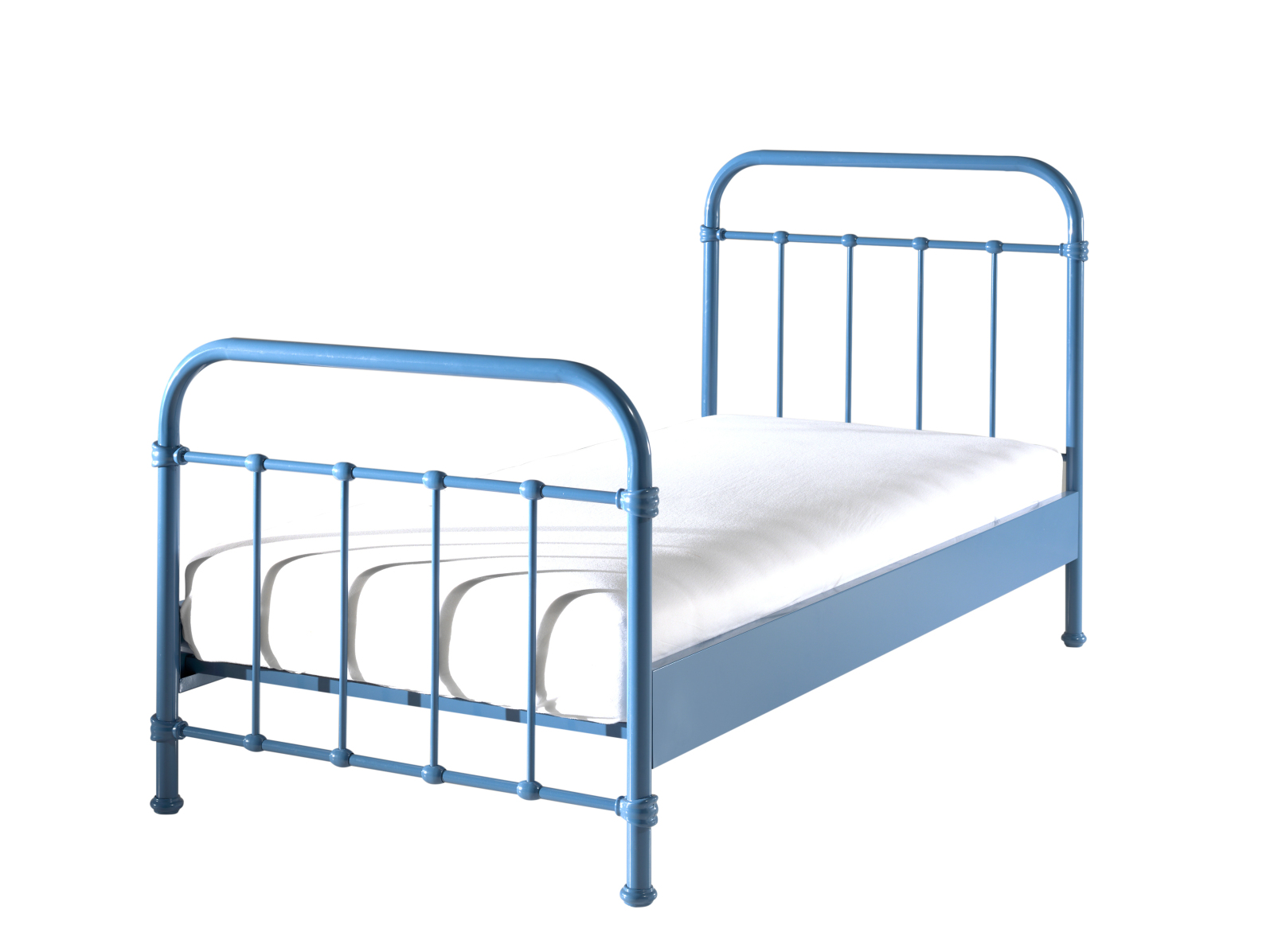 Metallbett NEW YORK - blau - Metall - 90x200 cm