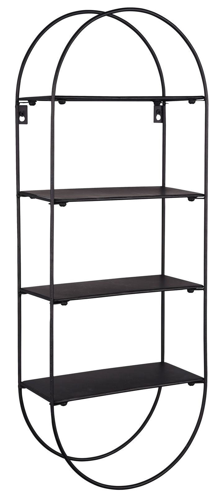 Wandregal Nala 24x64x12 cm Metall schwarz