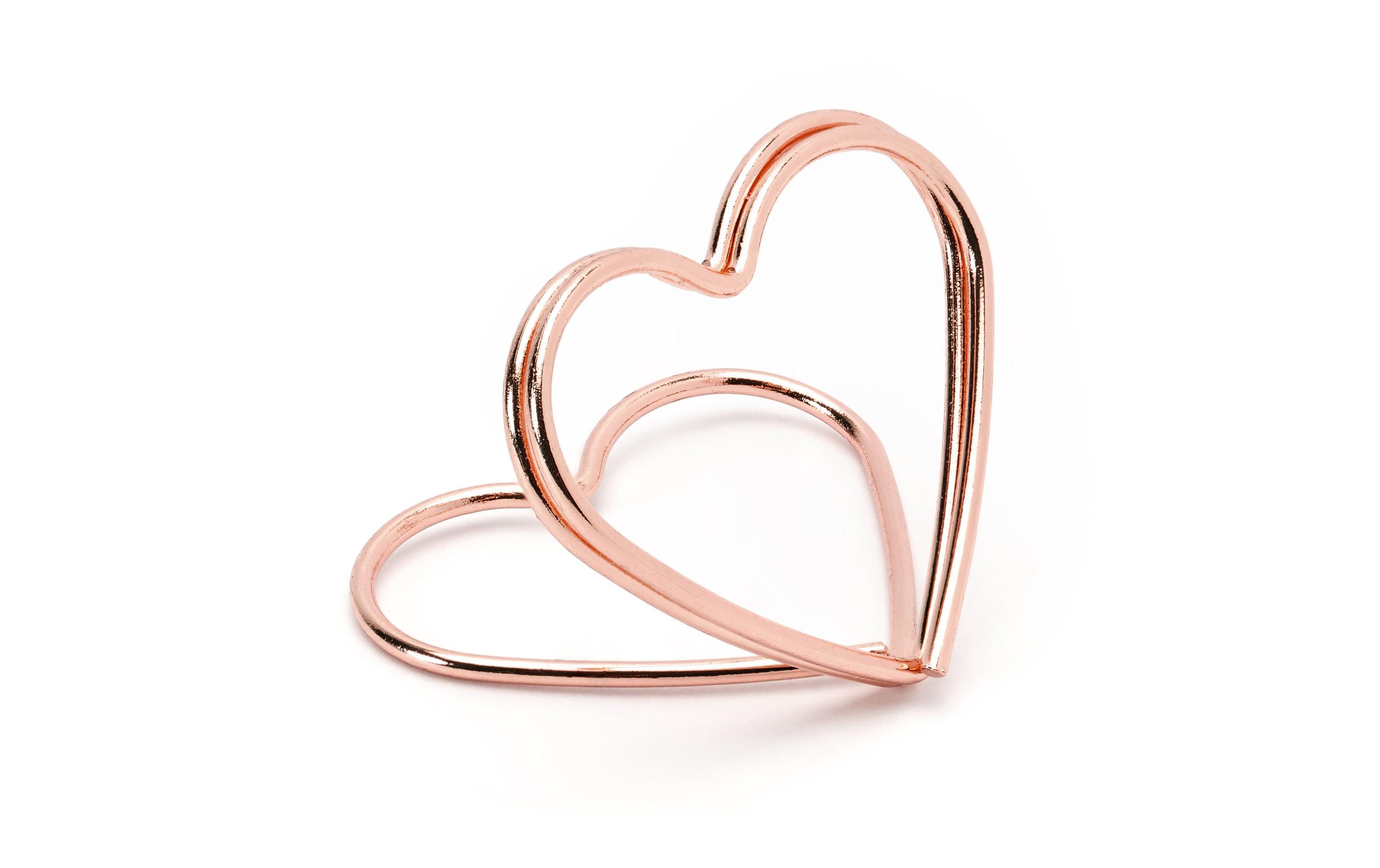 Tischkarte Halter Herz 2.5 cm, 10 Stück, RosegoldTischkartenhalter für den gedeckten Tisch an der Hochzeit und Festen wie Geburtstagspartys oder Silvester