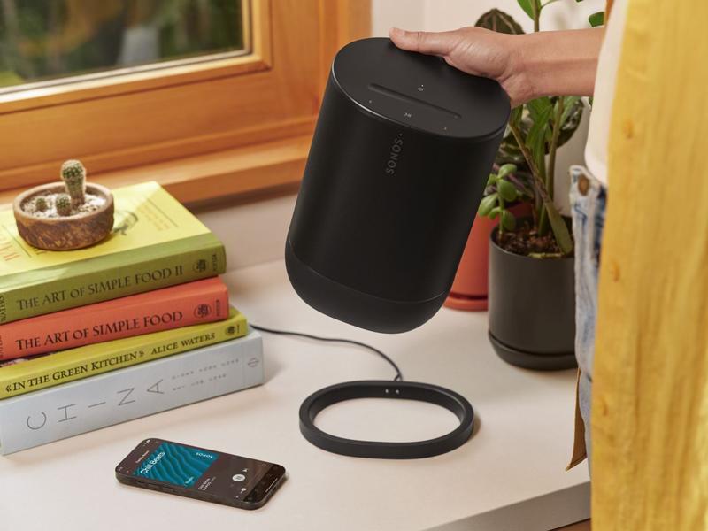 Sonos Smart Speaker Move 2 Schwarz Komplett überarbeiteter, leistungsstarker Smart Speaker