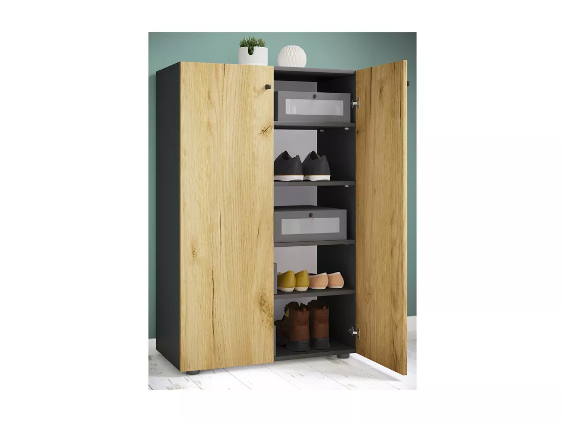 XL Bois Grande armoire à chaussures Lona 5