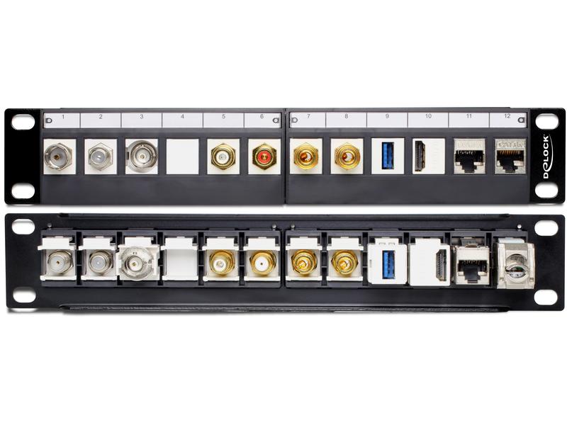 Delock Patchpanel Keystone 12-Port 10