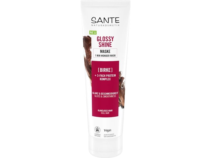 SANTE Haarmaske Glossy Shine 150 ml Natürliche Maske pflegt und schützt das Haar bis in die Spitzen