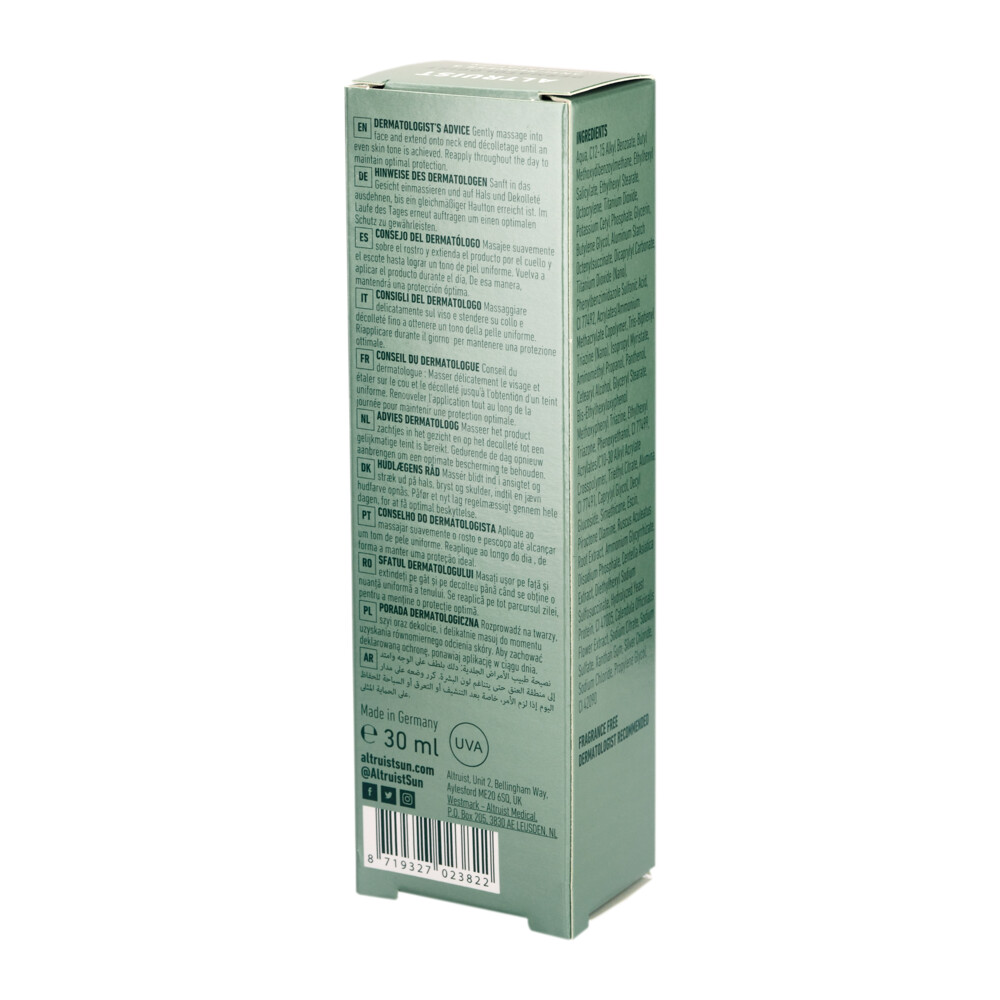 Altruist Zonnebrand Crème Anti-Roodheid en Pigment SPF 5030 ml