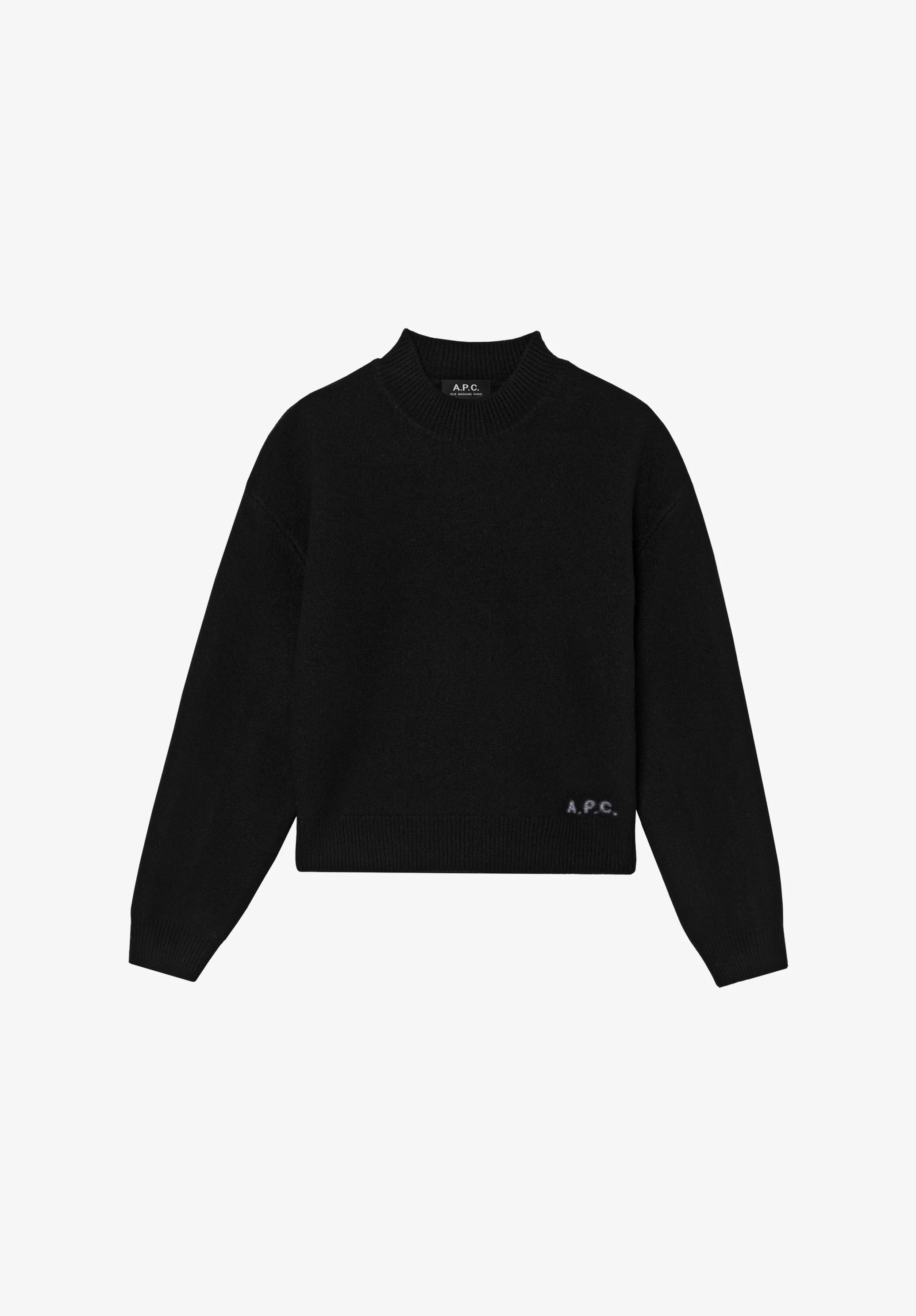pull col rond - Noir