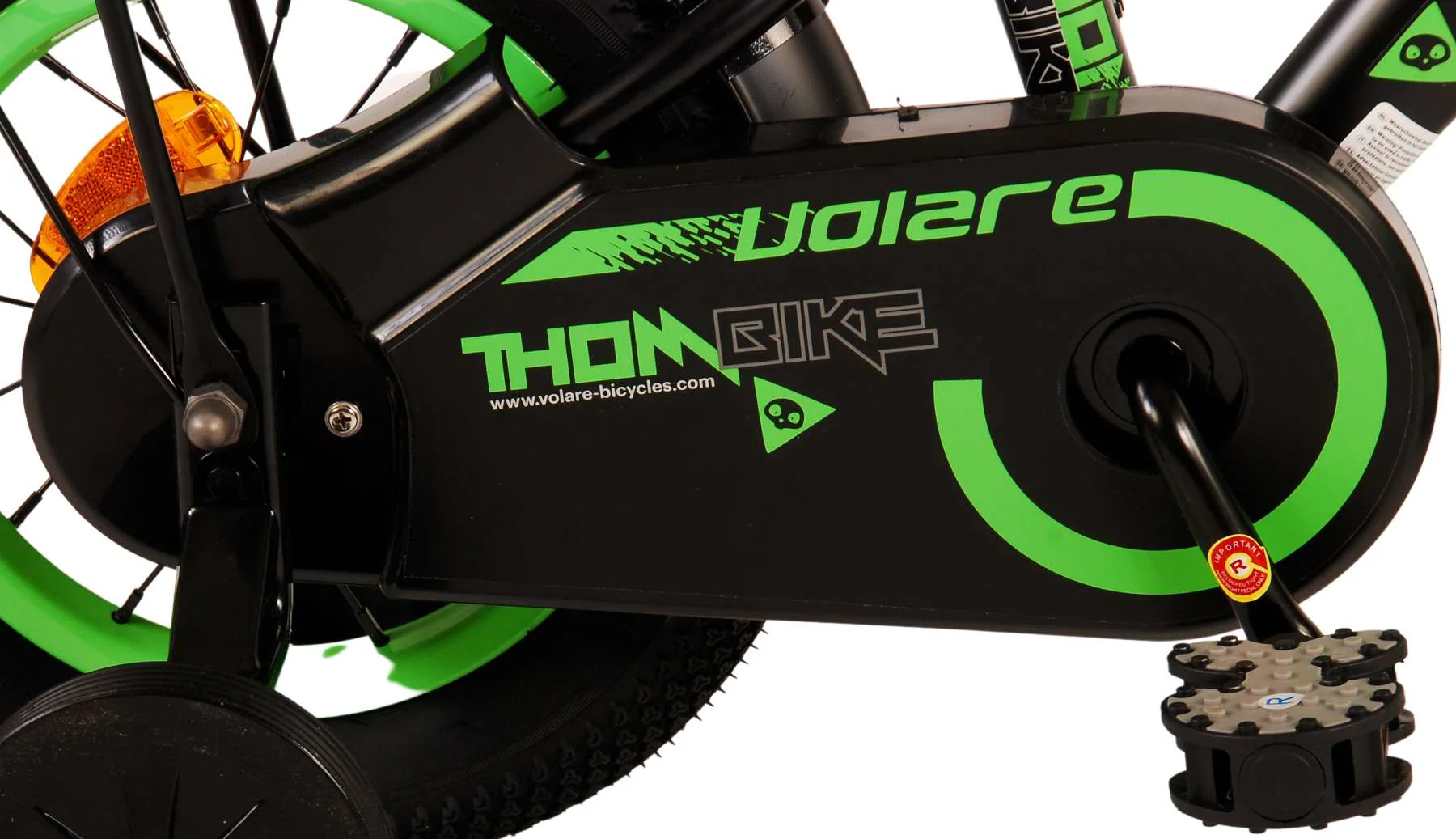 Kinderfahrrad Thombike für Jungen 12 Zoll Kinderrad in Grün Fahrrad