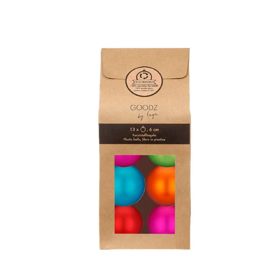 Inge Christmas Goods kerstballen - 13x - gekleurd - 6 cm