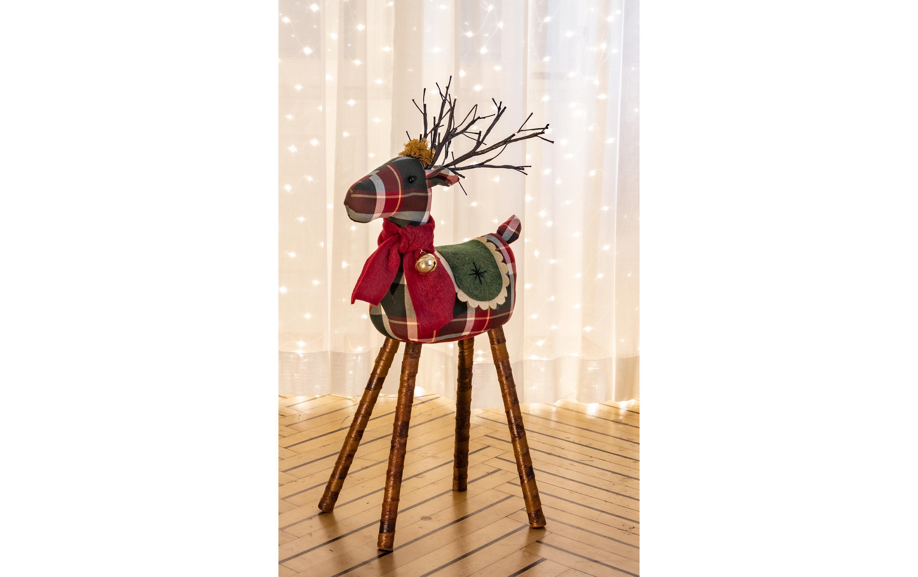 LED-Figur Rentier Jeffrey, 16 LED, 70 cmWeihnachtsfigur für den Innenbereich