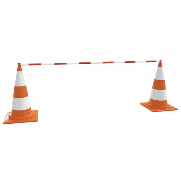 vidaXL Uttrekkbare stenger til trafikkjegler 10 stk ABS 116-197 cm