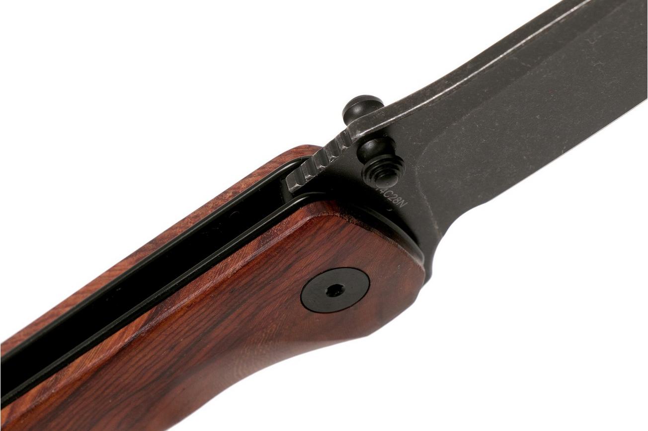QSP Knife Hawk QS131-O2 Mkuruti Wood, Blackwashed, zakmes