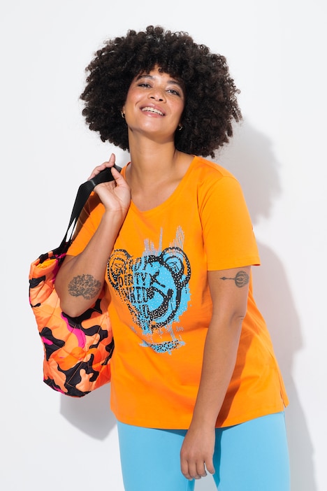 T-Shirt, Boxy Fit, Teddy-Motiv