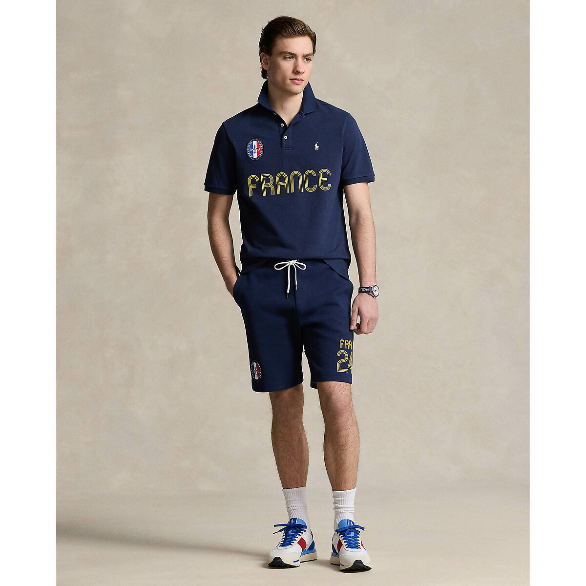 POLO RALPH LAUREN<br>Polo reto em jersey piqué JO France