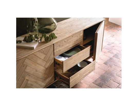 ATMOSPHERA - Buffet 3 tiroirs et 2 portes aeris en bois - marron