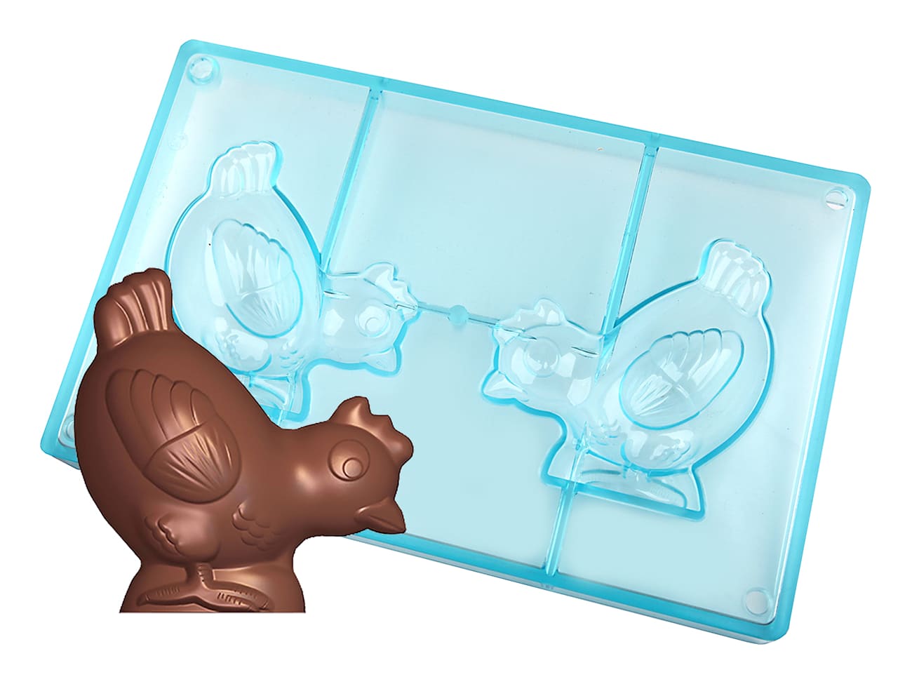 Moule chocolat - Poule qui picore