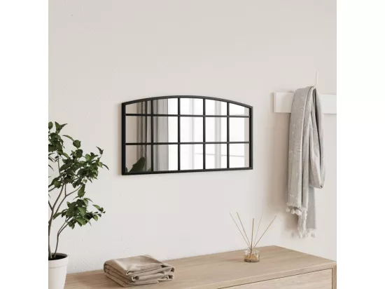 Miroir mural noir 60x30 cm arche fer
