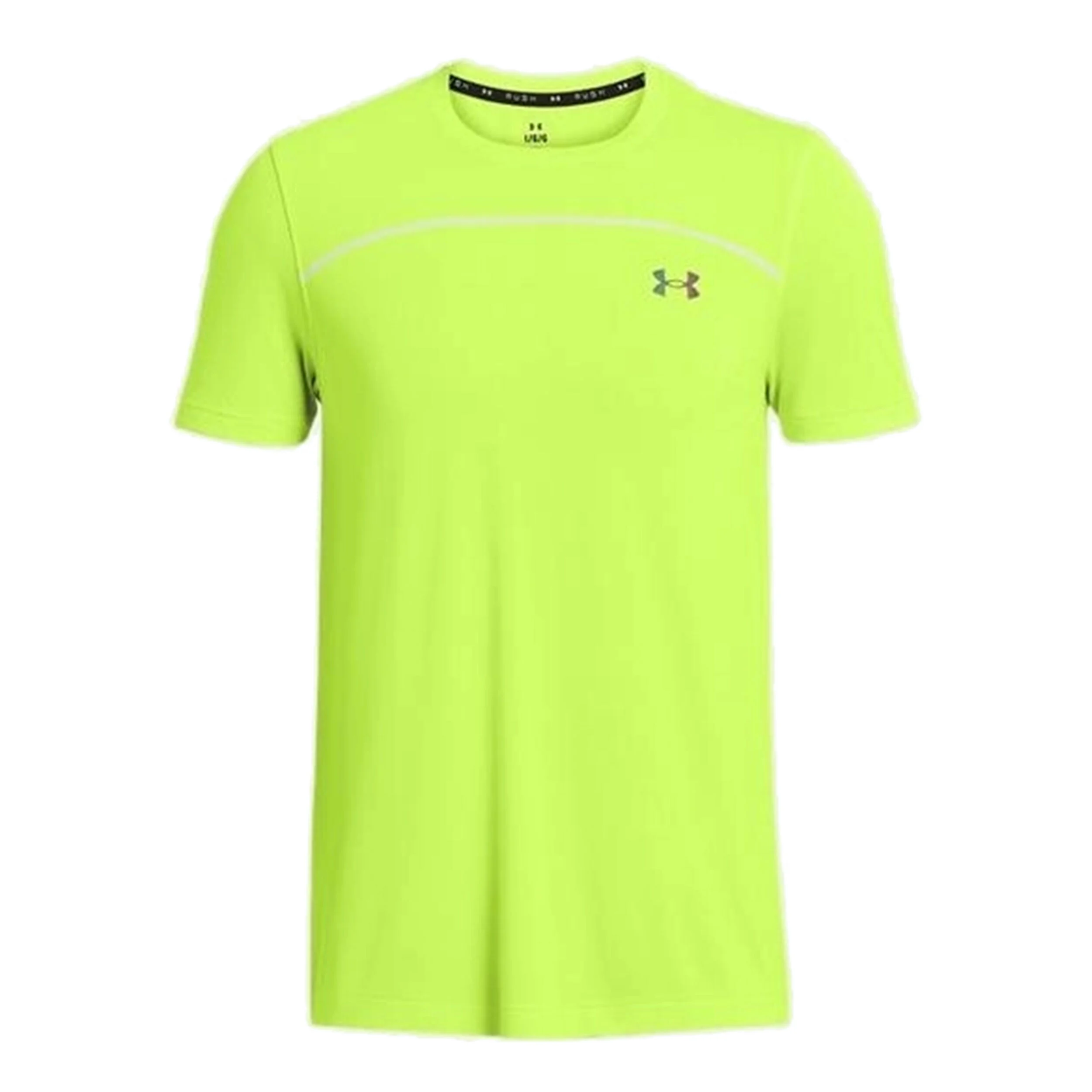 Under Armour Rush Seamless Wordmark T-shirt Hommes - Jaunes Fluo