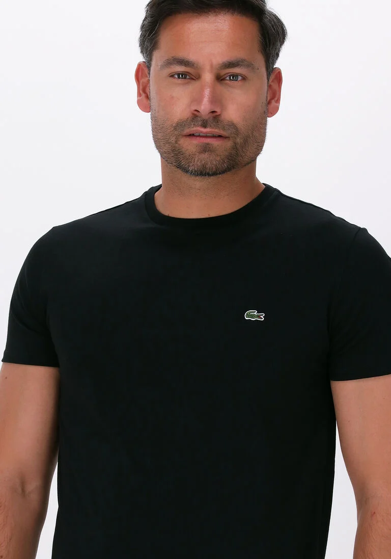 LACOSTE zwarte lacoste t-shirt 1ht1 men's tee-shirt 1121