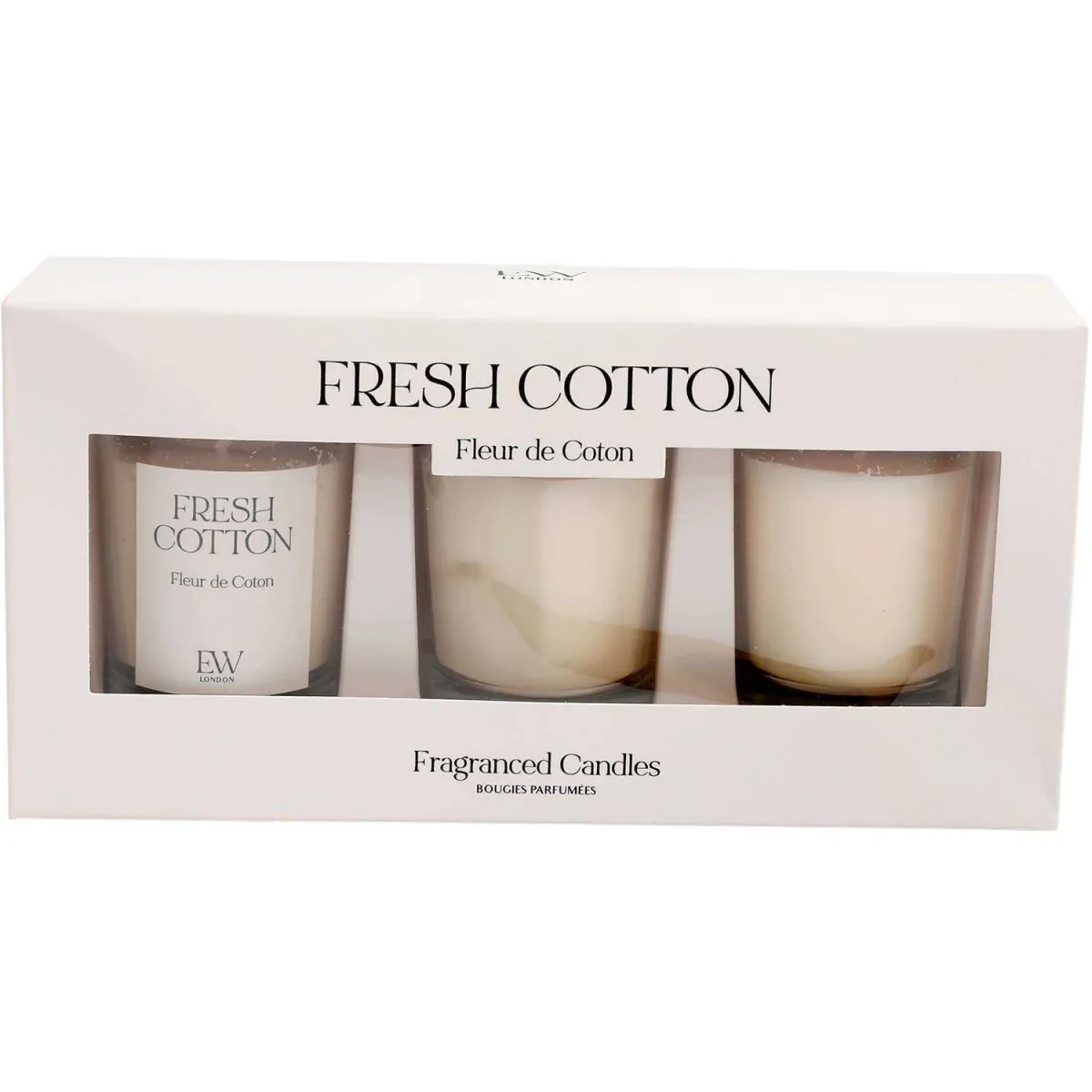 SIL Bougies Votives Fleur de Coton 3 pcs