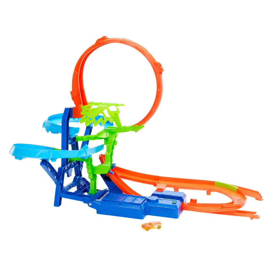 Hot Wheels stuntbanen crash in de lucht
