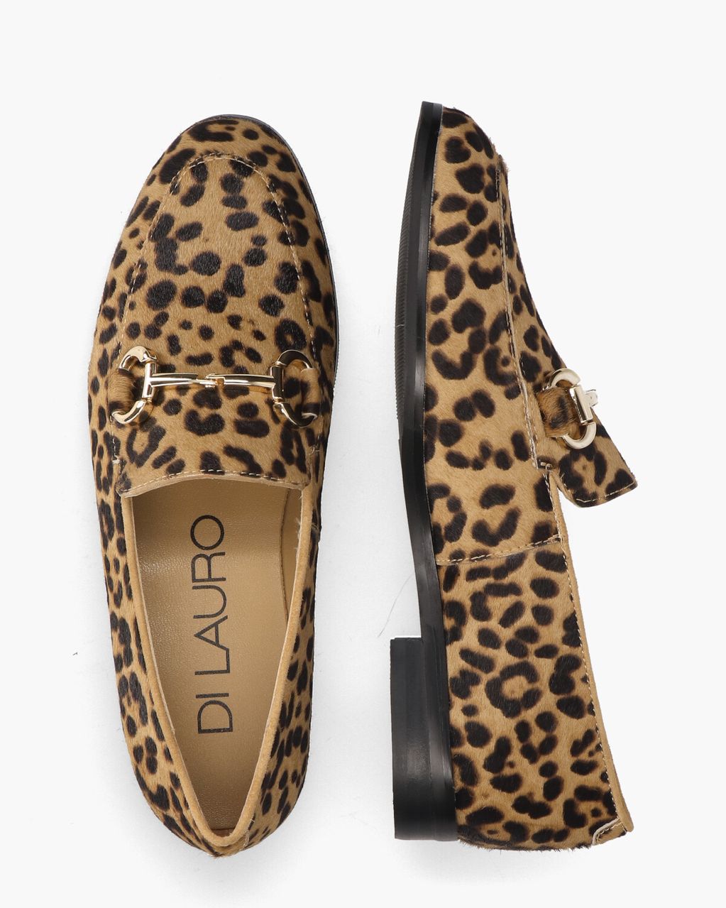 Di Lauro Laure Bruin/Zwart Damesloafers