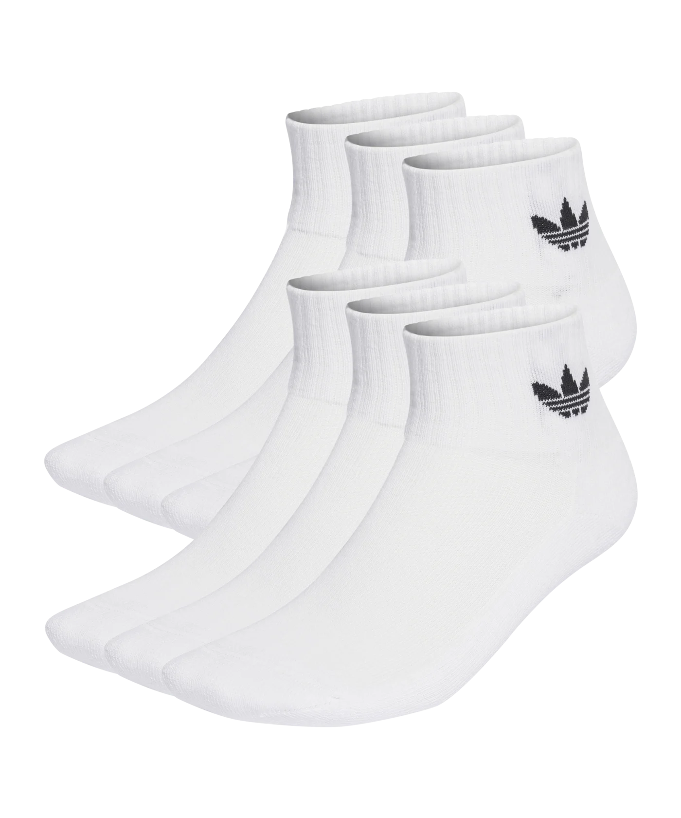 adidas Originals Mid Ankle Socken 6er Pack Weiss