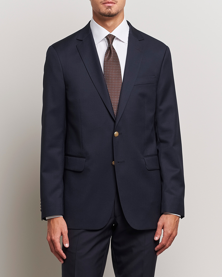Oscar Jacobson John Club Wool Blazer Navy