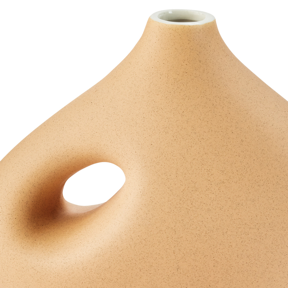 My Home Design-Vase in abstrakter Form hellorange